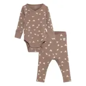 Set Wrap Body Leggings Rib Aop Sets Sets With Body Multi/mönstrad Lindex