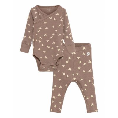 Set Wrap Body Leggings Rib Aop Sets Sets With Body Multi/mönstrad Lindex