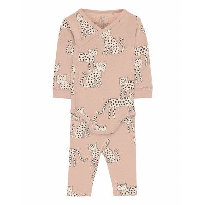 Set Wrap Body Leggings Snow Le 2-piece Sets Rosa Lindex