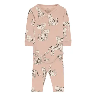 Set Wrap Body Leggings Snow Le 2-piece Sets Rosa Lindex