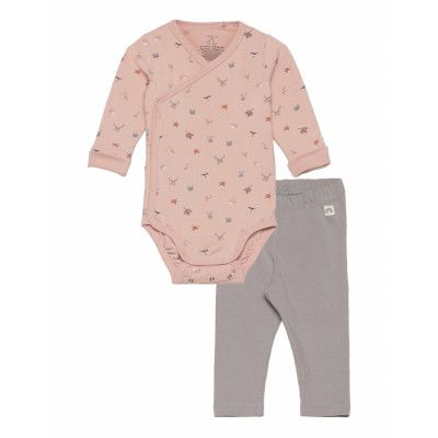 Set Wrapbody Leggings Mini Ani 2-piece Sets Rosa Lindex