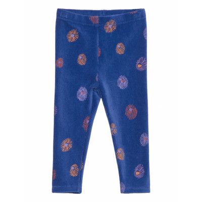 Soft Gallery Sgbpaula Velvet Flower Leggings Blå
