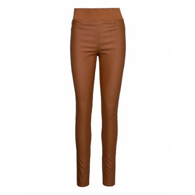Fqshantal-Pa-Cooper *Villkorat Erbjudande Trousers Leather Leggings/Byxor Brun FREE/QUENT