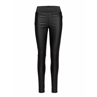 Fqshantal-Pa-Cooper Bottoms Trousers Leather Leggings-Byxor Svart FREE/QUENT