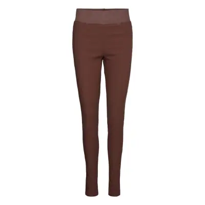 Fqshantal-Pa-Power *Villkorat Erbjudande Slimfit Byxor Stuprörsbyxor Beige FREE/QUENT