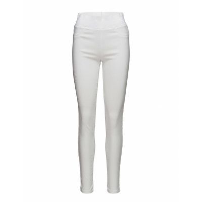 Fqshantal-Pa-Power *Villkorat Erbjudande Slimfit Byxor Stuprörsbyxor Vit FREE/QUENT