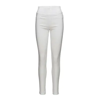 Fqshantal-Pa-Power *Villkorat Erbjudande Slimfit Byxor Stuprörsbyxor Vit FREE/QUENT