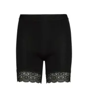 Bamboo - Short Leggings With Lace Lingerie Shapewear Bottoms Svart Lady Avenue