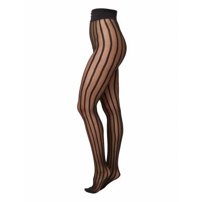 Swedish Stockings Siri Stripe Tights Svart