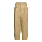 Sleek Performance Pants Trousers Leather Leggings/Byxor Beige Dorothee Schumacher