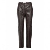 Slfmarie Chino Mw Leather Pants W *Villkorat Erbjudande Trousers Leather Leggings/Byxor Brun Selected Femme