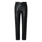Selected Slfmarie Mw Leather Pants B Noos Svart
