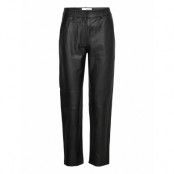 Slfmarie Mw Leather Pants B Noos Bottoms Trousers Leather Leggings-Byxor Svart Selected Femme