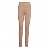 Slfnovah Mw Knit Leggings B Leggings Brun Selected Femme