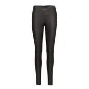 Slfsylvia Mwtretch Leather Leggin Trousers Leather Leggings/Byxor Svart Selected Femme