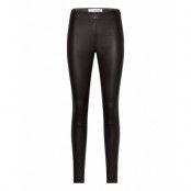 Slfsylvia Mw Stretch Leather Leggin Noos *Villkorat Erbjudande Trousers Leather Leggings/Byxor Svart Selected Femme