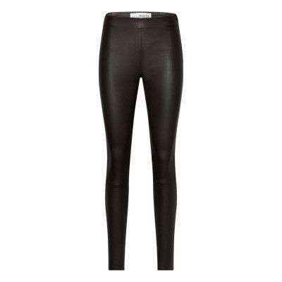 Slfsylvia Mw Stretch Leather Leggin Noos *Villkorat Erbjudande Trousers Leather Leggings/Byxor Svart Selected Femme