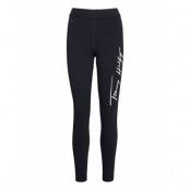 Slim Script Legging Leggings Svart Tommy Hilfiger