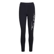 Slim Script Legging Leggings Svart Tommy Hilfiger