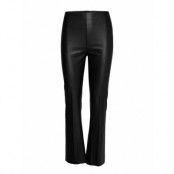 Slkaylee Pu Kickflare Pants Bottoms Trousers Leather Leggings-Byxor Black Soaked In Luxury