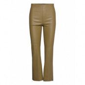 Slkaylee Pu Kickflare Pants Bottoms Trousers Leather Leggings-Byxor Green Soaked In Luxury