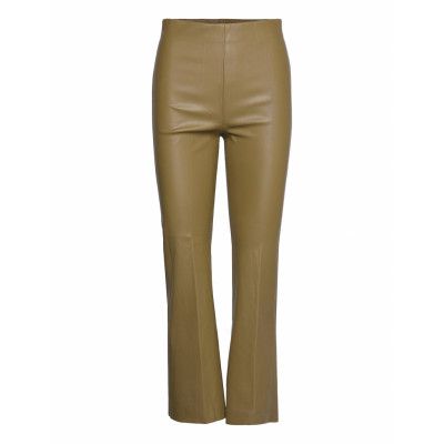 Soaked In Luxury Slkaylee Pu Kickflare Pants Grön