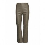 Slkaylee Pu Kickflare Pants Bottoms Trousers Leather Leggings-Byxor Grey Soaked In Luxury