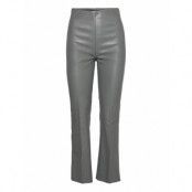 Slkaylee Pu Kickflare Pants Bottoms Trousers Leather Leggings-Byxor Grey Soaked In Luxury