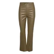 Soaked In Luxury Slkaylee Pu Kickflare Pants Khaki Green