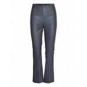 Slkaylee Pu Kickflare Pants Trousers Leather Leggings/Byxor Blå Soaked In Luxury