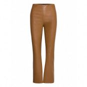 Slkaylee Pu Kickflare Pants Trousers Leather Leggings/Byxor Brun Soaked In Luxury