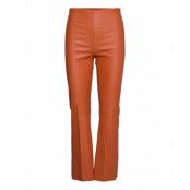 Slkaylee Pu Kickflare Pants Trousers Leather Leggings/Byxor Brun Soaked In Luxury