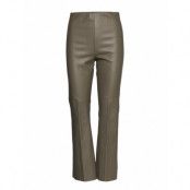 Slkaylee Pu Kickflare Pants *Villkorat Erbjudande Trousers Leather Leggings/Byxor Grå Soaked In Luxury