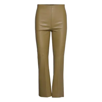 Slkaylee Pu Kickflare Pants *Villkorat Erbjudande Trousers Leather Leggings/Byxor Grön Soaked In Luxury