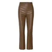 Slkaylee Pu Kickflare Pants *Villkorat Erbjudande Trousers Leather Leggings/Byxor Brun Soaked In Luxury