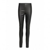 Slkaylee Pu Leggings Bottoms Trousers Leather Leggings-Byxor Black Soaked In Luxury