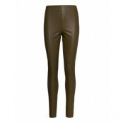 Slkaylee Pu Leggings *Villkorat Erbjudande Trousers Leather Leggings/Byxor Khakigrön Soaked In Luxury