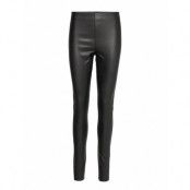 Slkaylee Pu Leggings Bottoms Trousers Leather Leggings-Byxor Svart Soaked In Luxury