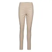 Slkaylee Pu Leggings Trousers Leather Leggings/Byxor Beige Soaked In Luxury