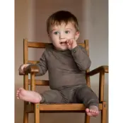 Smallstuff Legging, Nature Drop Needle, Merino Wool - Brown - 86