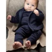 Smallstuff Legging, Navy Drop Needle, Merino Wool - Navy - 98