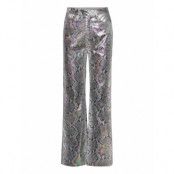 Snake Pu Straight Pants Trousers Leather Leggings/Byxor Silver ROTATE Birger Christensen