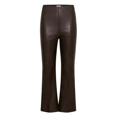 Soaked In Luxury Slkaylee Pu Kickflare Pants Brun