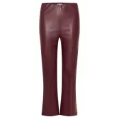 Soaked In Luxury Slkaylee Pu Kickflare Pants Burgundy