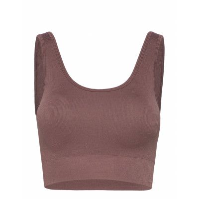 Soft Rib Seamless Crop Top Sport Bras & Tops Sports Bras - All Brown Moonchild Yoga Wear