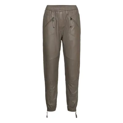 Solona Leather Leggings/Byxor Brun Munthe