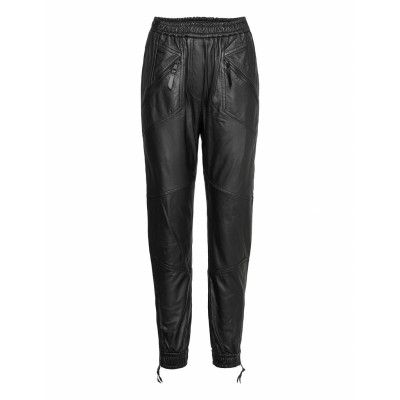 Solona Leather Leggings/Byxor Svart Munthe