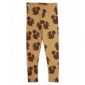 Squirrel Aop Leggings Leggings Brun Mini Rodini