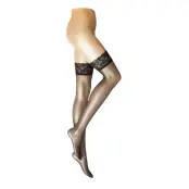 St 15Den Lace 2P *Villkorat Erbjudande Lingerie Stay-ups Svart Hunkemöller