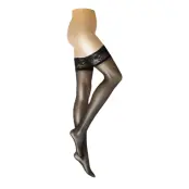 Stay Up 40den Semi Shine Lingerie Socks Svart Lindex